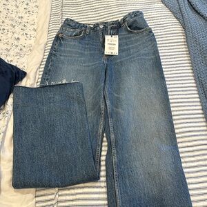 Zara TRF high rise wide leg Jean